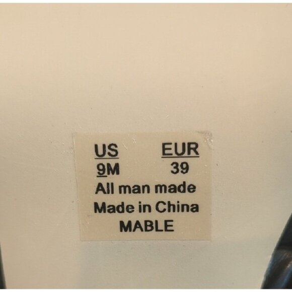 CIRCUS NY Women Black Braided Block Heel Strap Sandals, Size 9, Coquette Goth - Picture 10 of 11